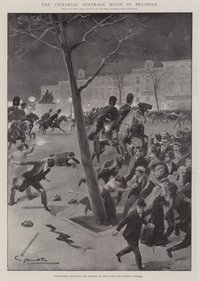 Les émeutes pour le suffrage universel à Bruxelles - G.S. Amato
